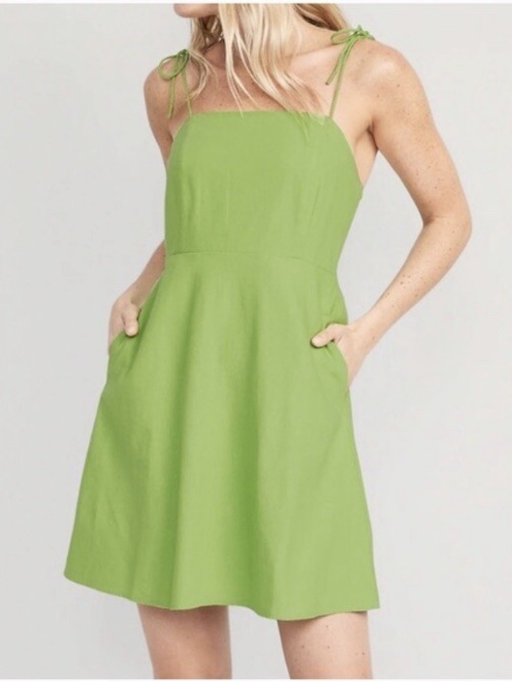 Bright Green Cotton Summer Dress